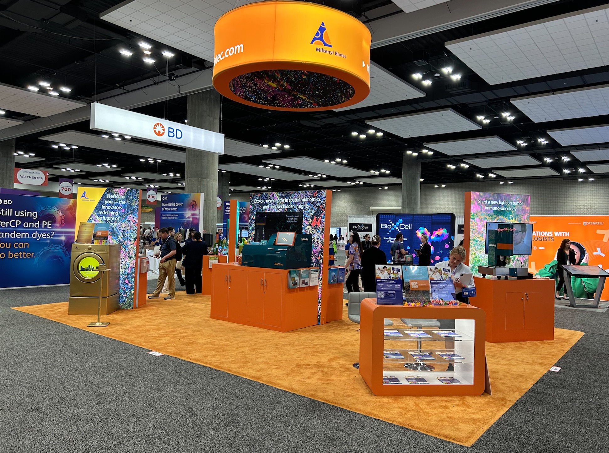 Full view of the exhibit space on the show floor